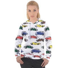 Cars Pattern Women s Overhead Hoodie by Simbadda