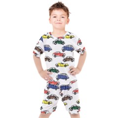 Cars Pattern Kids  Tee And Shorts Set by Simbadda