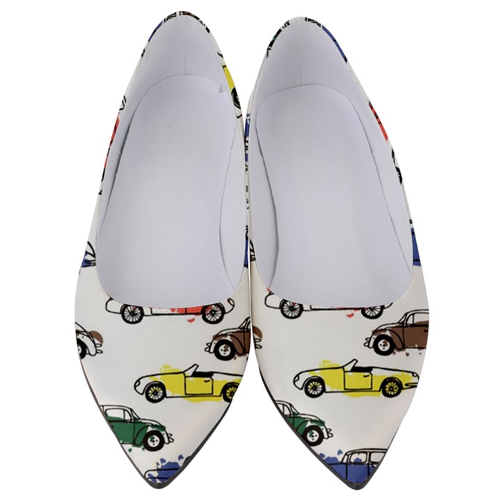 Cars Pattern Women s Low Heels