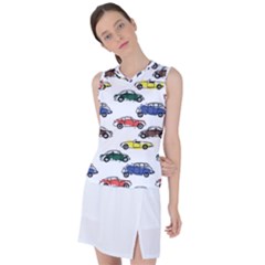 Cars Pattern Women s Sleeveless Sports Top by Simbadda