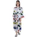 Cars Pattern Maxi Satin Kimono View1