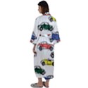 Cars Pattern Maxi Satin Kimono View2