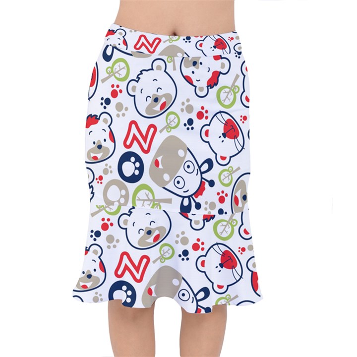 Animals Pattern Short Mermaid Skirt