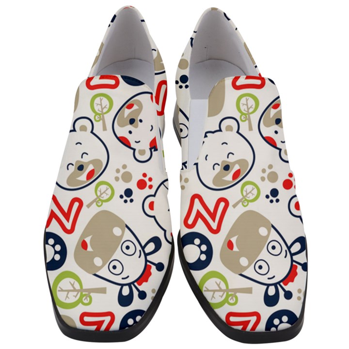 Animals Pattern Women Slip On Heel Loafers