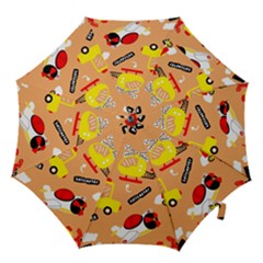 Seamless Pattern Cartoon With Transportation Vehicles Hook Handle Umbrellas (medium) by Simbadda