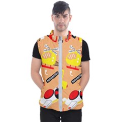 Seamless Pattern Cartoon With Transportation Vehicles Men s Puffer Vest by Simbadda