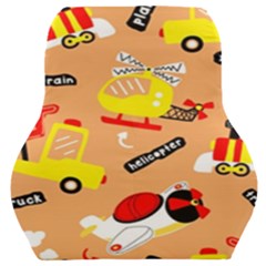 Seamless Pattern Cartoon With Transportation Vehicles Car Seat Back Cushion 