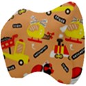 Seamless Pattern Cartoon With Transportation Vehicles Velour Head Support Cushion View4