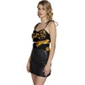 Seamless Exotic Pattern With Tigers Flowy Camisole Tie Up Top View2