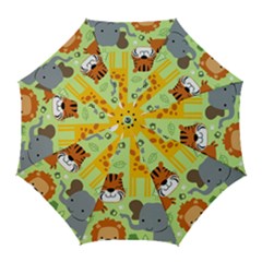 Seamless Pattern Vector With Animals Wildlife Cartoon Golf Umbrellas by Simbadda