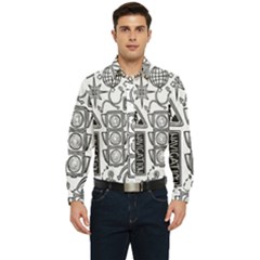 Navigation-seamless-pattern Men s Long Sleeve  Shirt by Simbadda