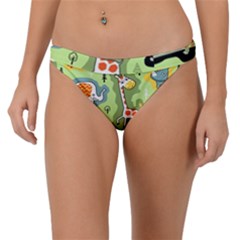 Seamless-pattern-with-wildlife-animals-cartoon Band Bikini Bottoms by Simbadda