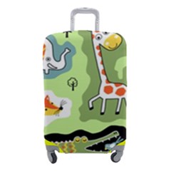 Seamless-pattern-with-wildlife-animals-cartoon Luggage Cover (small) by Simbadda