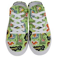 Seamless-pattern-with-wildlife-animals-cartoon Half Slippers by Simbadda