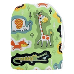 Seamless-pattern-with-wildlife-animals-cartoon Drawstring Pouch (3xl) by Simbadda