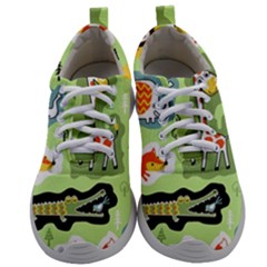 Seamless-pattern-with-wildlife-animals-cartoon Mens Athletic Shoes by Simbadda