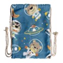 Seamless-pattern-funny-astronaut-outer-space-transportation Drawstring Bag (Large) View2