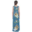 Seamless-pattern-funny-astronaut-outer-space-transportation Empire Waist Maxi Dress View2