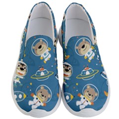 Seamless-pattern-funny-astronaut-outer-space-transportation Men s Lightweight Slip Ons by Simbadda