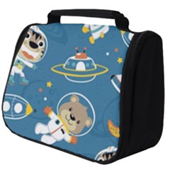 Seamless-pattern-funny-astronaut-outer-space-transportation Full Print Travel Pouch (big) by Simbadda