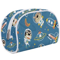 Seamless-pattern-funny-astronaut-outer-space-transportation Make Up Case (large) by Simbadda