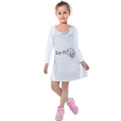 (2)dx Hoodie  Kids  Long Sleeve Velvet Dress by Alldesigners