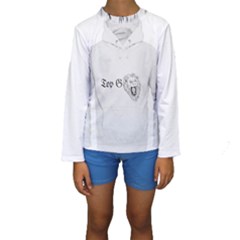 (2)dx Hoodie  Kids  Long Sleeve Swimwear by Alldesigners