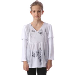 (2)dx Hoodie  Kids  V Neck Casual Top by Alldesigners