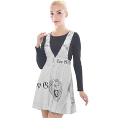 (2)dx Hoodie  Plunge Pinafore Velour Dress by Alldesigners