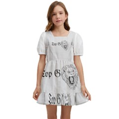 (2)dx Hoodie  Kids  Short Sleeve Dolly Dress by Alldesigners