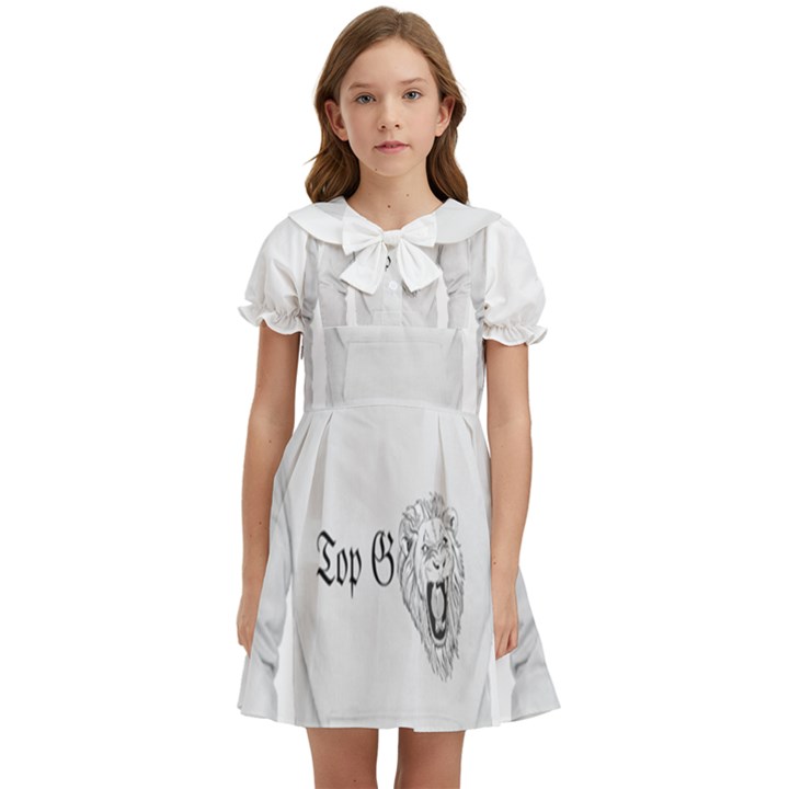 (2)DX hoodie  Kids  Bow Tie Puff Sleeve Dress