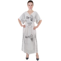 (2)Dx hoodie V-Neck Boho Style Maxi Dress