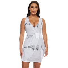 (2)dx Hoodie Draped Bodycon Dress by Alldesigners