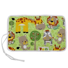 Funny Animals Cartoon Pen Storage Case (l) by Simbadda