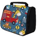 Seamless Pattern Vehicles Cartoon With Funny Drivers Full Print Travel Pouch (Big) View1