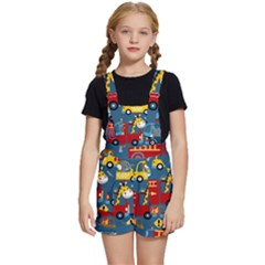 Seamless Pattern Vehicles Cartoon With Funny Drivers Kids  Short Overalls by Simbadda