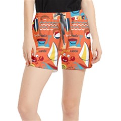 Seamless Pattern Vector Beach Holiday Theme Set Women s Runner Shorts by Simbadda