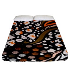 Trendy Mix Animal Skin Prints Fitted Sheet (king Size) by Simbadda