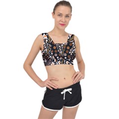 Trendy Mix Animal Skin Prints V-back Sports Bra by Simbadda