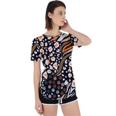 Trendy Mix Animal Skin Prints Perpetual Short Sleeve T-shirt by Simbadda