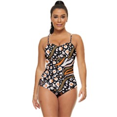 Trendy Mix Animal Skin Prints Retro Full Coverage Swimsuit by Simbadda