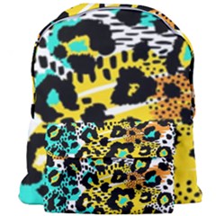 Seamless Leopard Wild Pattern Animal Print Giant Full Print Backpack by Simbadda