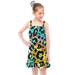 Seamless Leopard Wild Pattern Animal Print Kids  Overall Dress by Simbadda