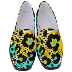 Seamless Leopard Wild Pattern Animal Print Women s Classic Loafer Heels by Simbadda