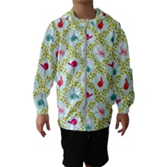 Birds Pattern Background Kids  Hooded Windbreaker