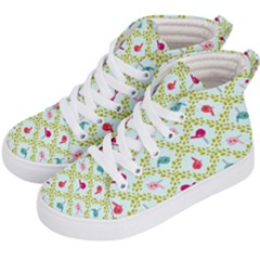 Birds Pattern Background Kids  Hi-top Skate Sneakers by Simbadda