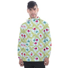 Birds Pattern Background Men s Front Pocket Pullover Windbreaker by Simbadda