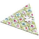 Birds Pattern Background Wooden Puzzle Triangle View2