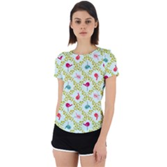 Birds Pattern Background Back Cut Out Sport Tee by Simbadda