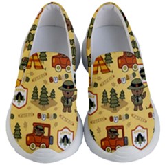 Seamless Pattern Funny Ranger Cartoon Kids Lightweight Slip Ons by Simbadda